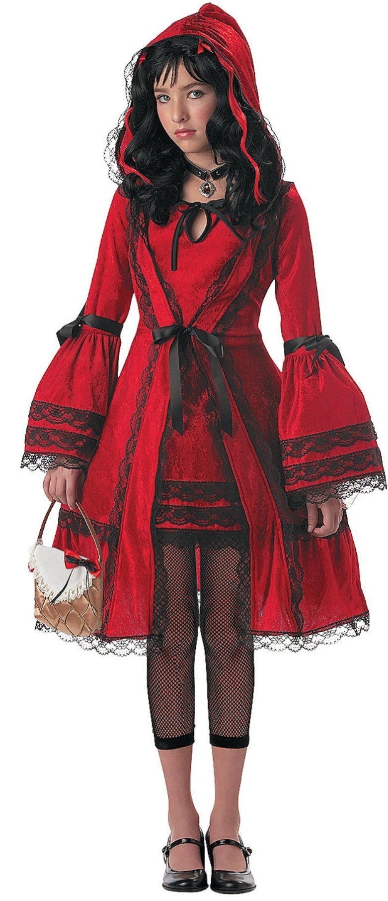 Costumes and Embroidery Costumes & Embroidery  Little Red Riding Hood-Strangeling-Red, Black Lace-Medium