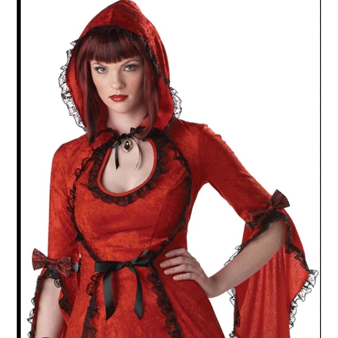 Costumes and Embroidery Costumes & Embroidery  Little Red Riding Hood-Strangeling-Red, Black Lace-Medium