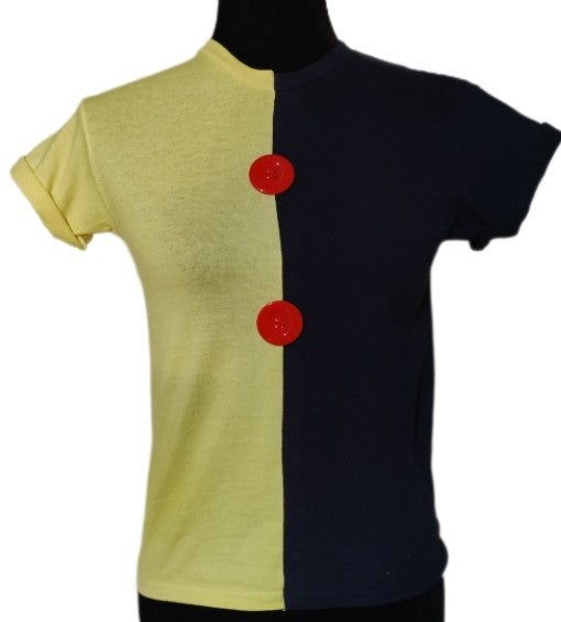 Costumes and Embroidery My Store Gamer FNAF Half Sundrop & Moondrop inspired shirts-Yellow, Blue