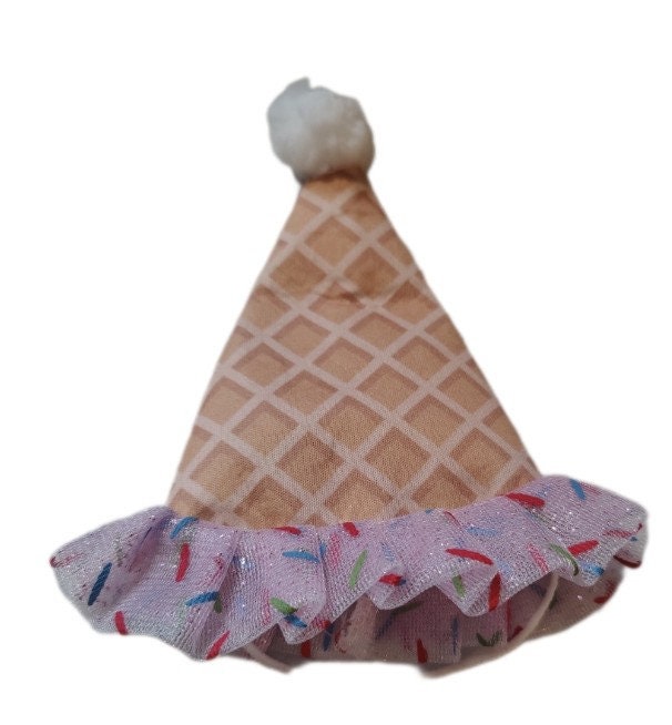 Costumes and Embroidery My Store children's size small and medium birthday party dress up ice cream cone tutu costume dress and hat