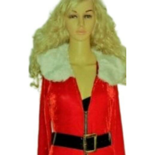 Costumes and Embroidery My Store Christmas Santa's Helper- Mrs. Clause Costume Jacket-Dress, Plush Velvet