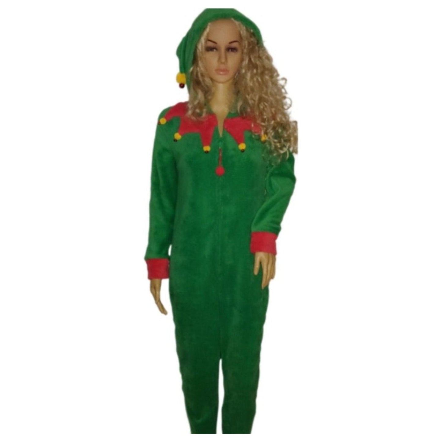 Costumes and Embroidery My Store Christmas Santa's Helper- Onsie Elf Costume-Stretch Polyester