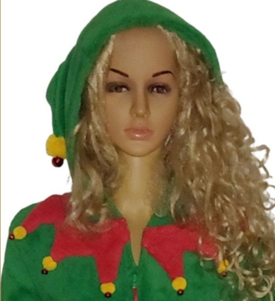 Costumes and Embroidery My Store Christmas Santa's Helper- Onsie Elf Costume-Stretch Polyester