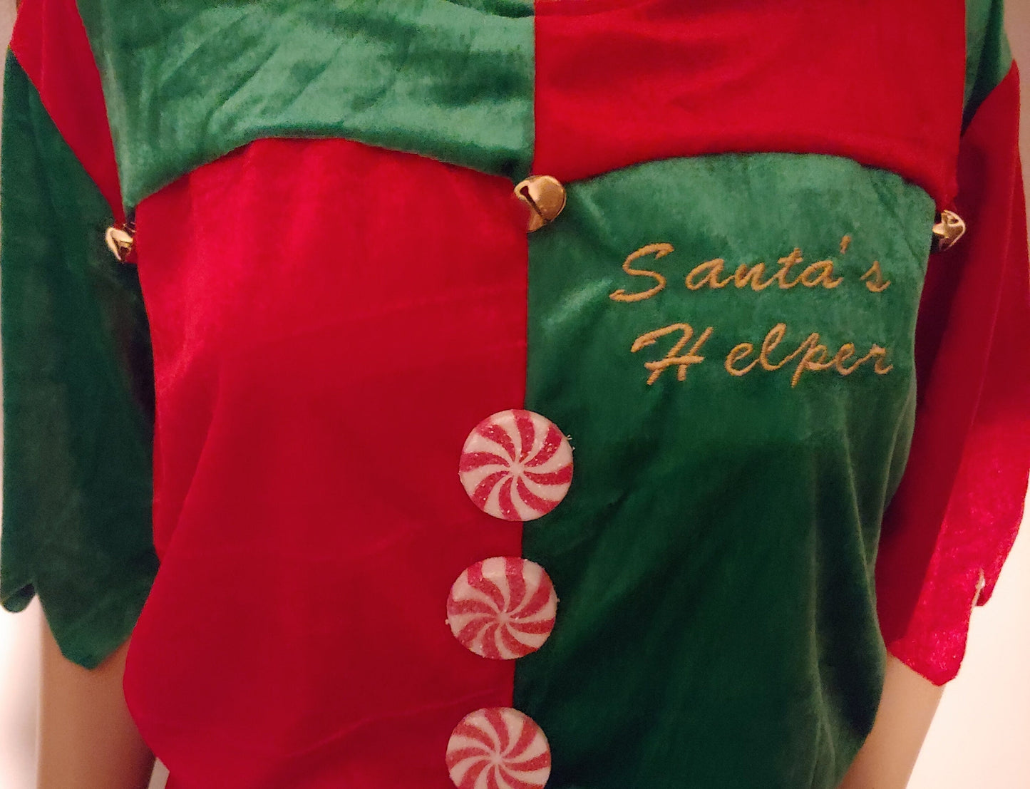 Costumes and Embroidery My Store Christmas Santa's Helper- Original Elf Costumes- Embroidery- Adult Medium