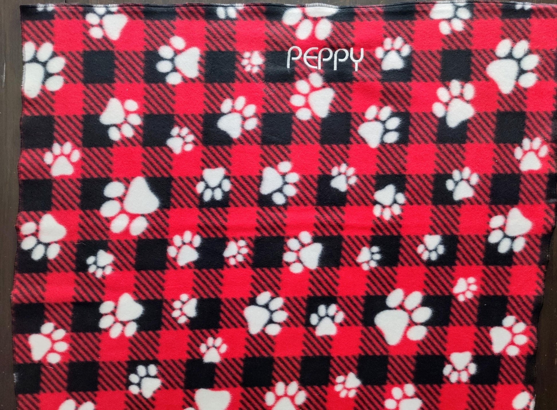 Costumes and Embroidery My Store Dog Blanket-Fleece- Personalized Embroidery Name- 30" by 22"