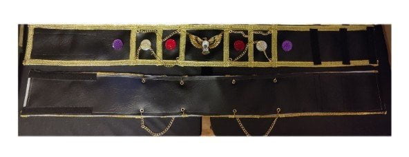 Costumes and Embroidery My Store Elvis Presley Impersonator Costume Belts-Black Faux Leather