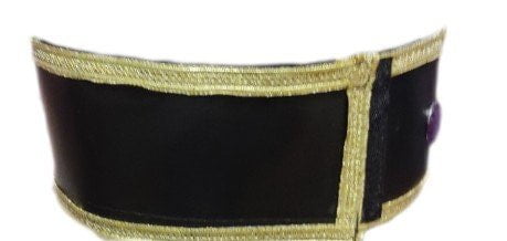 Costumes and Embroidery My Store Elvis Presley Impersonator Costume Belts-Black Faux Leather