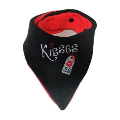 Costumes and Embroidery My Store Embroidered Valentines Day Kisses Dog Bandana-Sales Tag