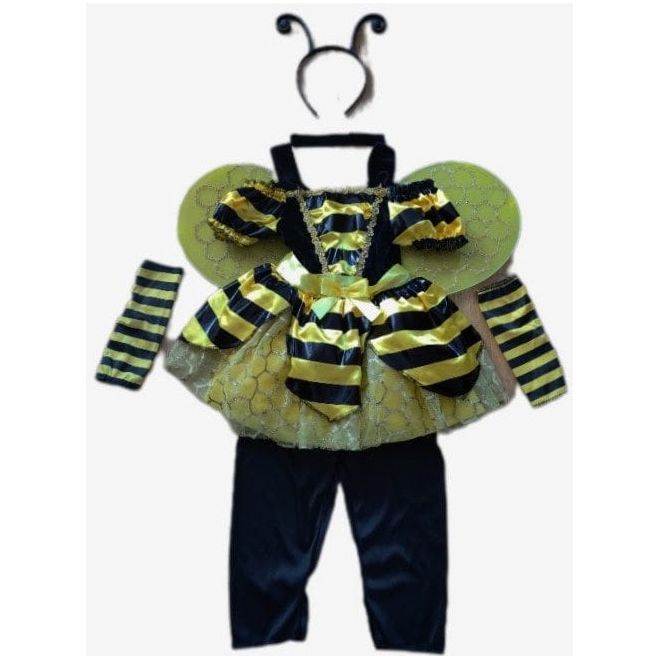 Costumes and Embroidery My Store Girls six piece size small 4-6 Years bumble bee insect party Costume