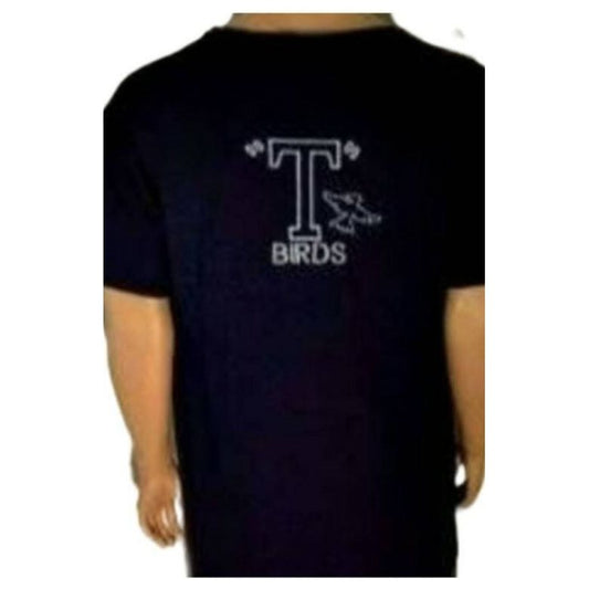 Costumes and Embroidery My Store Movie Embroidered Black T-Bird T-Shirts, Mens Cotton 1950's Grease Theme Costume T-Shirts