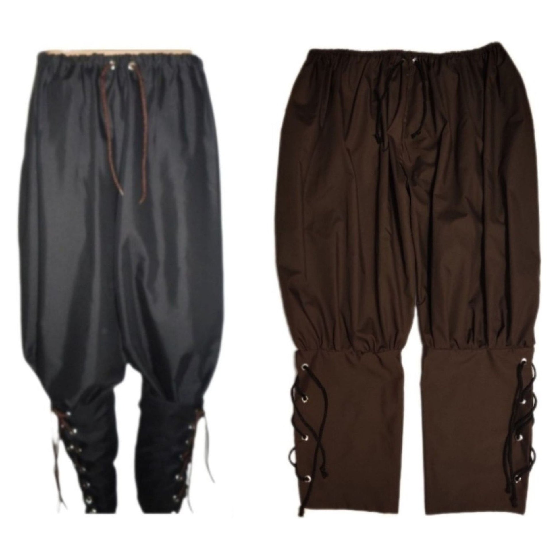 Costumes and Embroidery My Store Pirate Custom Size & Color Banded Pirate pants-Eyelets-Optional 9" Pockets,Belt Loops