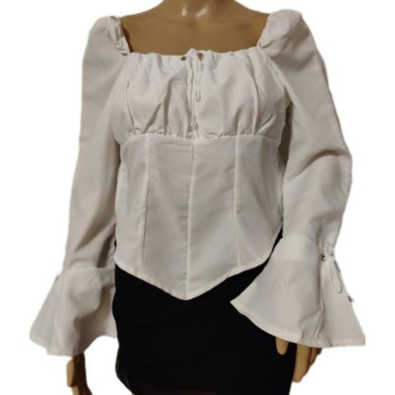 Costumes and Embroidery My Store Pirate Pirate Blouse-Adult Size Small-Cotton, Long Sleeves