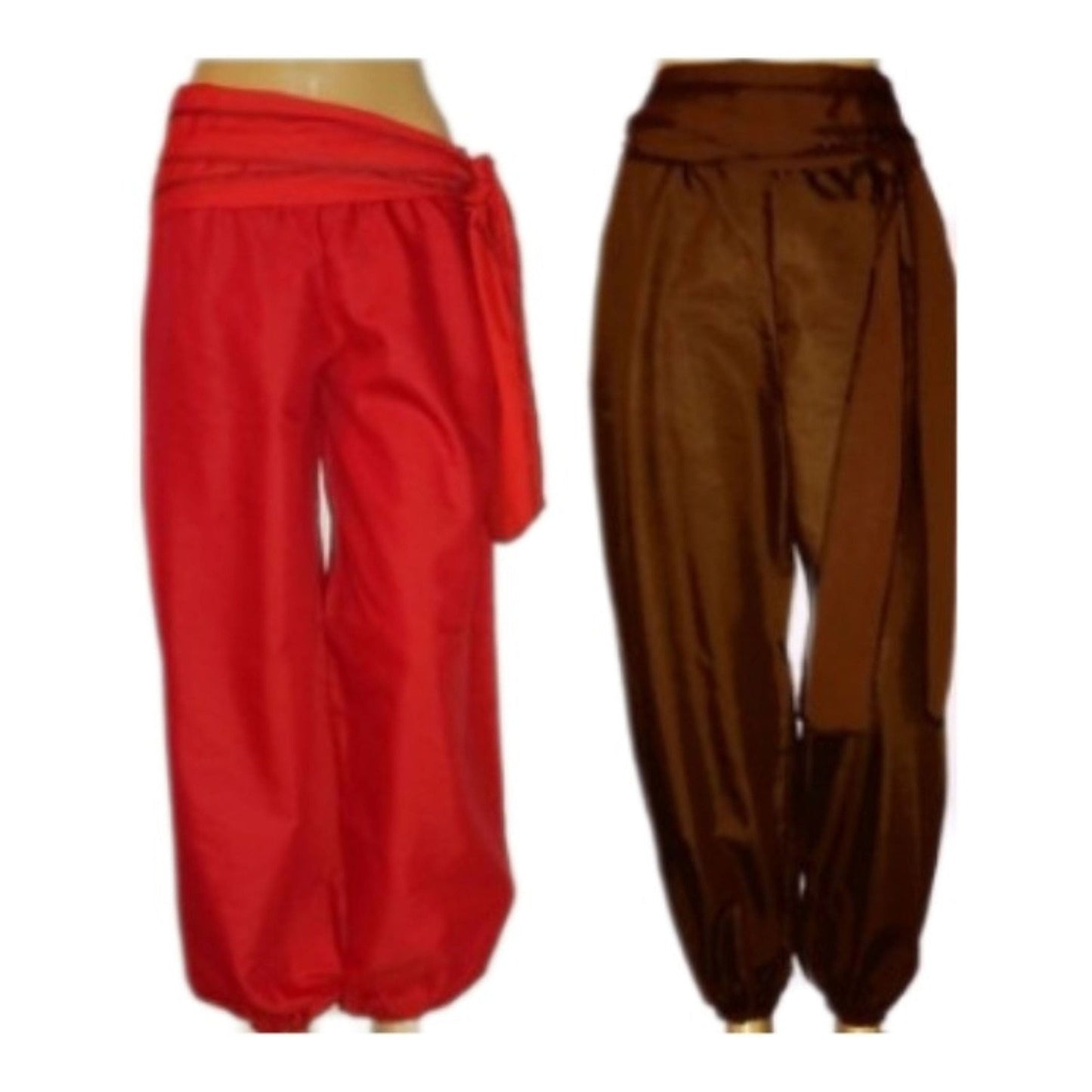 Costumes and Embroidery My Store Womens Custom Size Pirate Pants-Sash-Select Solid Colors- Optional Belt Loops & Pockets